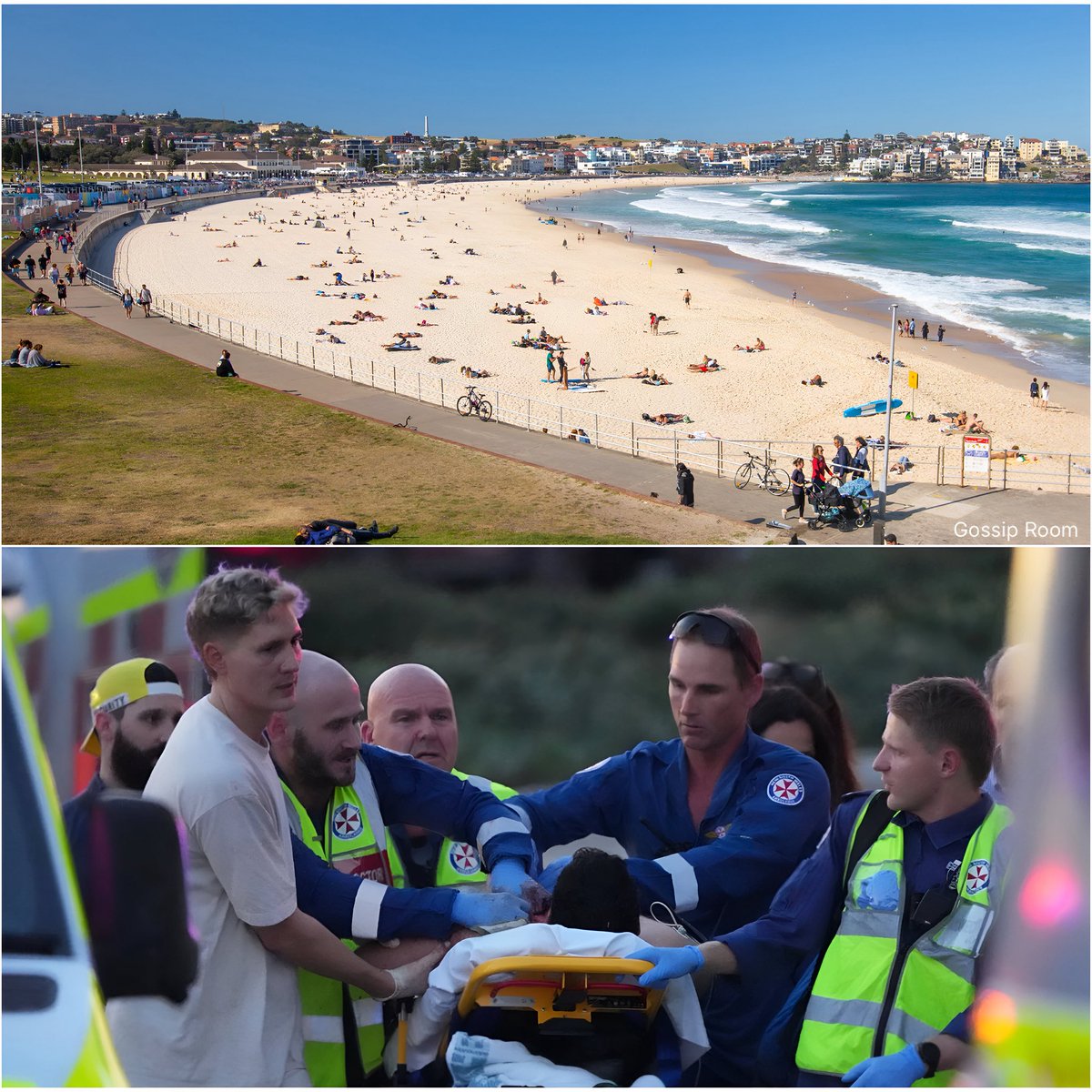 GossipRoomOff's tweet photo. 🚨 Drame à Sydney. Une fusillade a éclaté ce dimanche sur la célèbre plage de Bondi Beach, en Australie. Deux hommes armés ont ouvert le feu alors que des personnes de confession juive célébraient Hanoukka.

Selon les médias australiens, le bilan ferait état d’au moins 12 morts et de nombreux blessés. Les deux tireurs ont été neutralisés par les forces de l’ordre.

Cette attaque est considérée comme "terroriste" par la police : "La communauté juive était visée pour le premier jour de Hanouka". 🚔🇦🇺 (via Le Monde)

Condoléances et pensées aux proches des victimes. Qu’elles reposent en paix. 🕊️