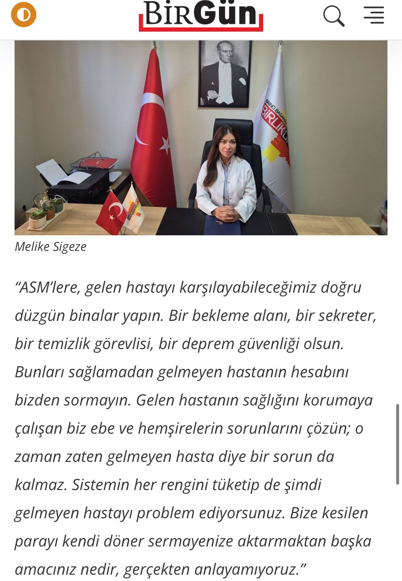 dayanismasen's tweet photo. SORUNLARI ÇÖZÜN
Sendikamız Yönetim Kurulu Üyesi Ebe Melike Sigeze de sağlık çalışanlarının emeğinin cezalandırıldığını; idarenin kendi sorumluluğu çalışanların üzerine yüklediğini belirterek “Bugün bir ebe ya da hemşire zaten yoksulluk sınırının çok altında bir ücretle yaşam mücadelesi verirken, üzerine bir de gelmeyen hasta için ceza niteliğinde kesinti uygulanması ne hukukla ne adaletle ne de vicdanla bağdaşmaktadır. Önce gerçekten gelen hastanın derdini çözün. HPV aşısı için başvuran hastayı mağdur etmeyin. Kanser taraması için gelen hastanın randevu çilesini ortadan kaldırın. İlacına erişemeyen hastamızın sorununu çözün” diye konuştu. @BirGun_Gazetesi @sibelbhctp 🗞️
@saglikbakanligi @drmemisoglu @suayipbirinci @halksagligigm @ebelerbirligi @AnadoluEbeler @thd_genelmerkez @HemsireSite @mebpgm