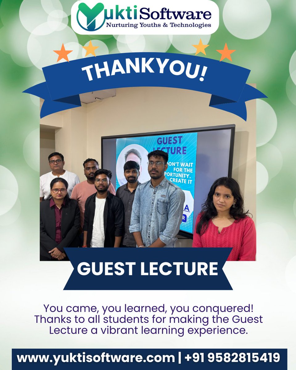 yuktisoftware's tweet image. Start your journey with the right guidance.
Learn. Build. Grow with Yukti Software.
Contact No : 9582815419
Email: contact@yuktisoftware.com
Website : yuktisoftware.com
#JavaFullStack #FullStackDeveloper #JavaDeveloper #LearnJava #YuktiSoftware #CodingCareer #TechTraining