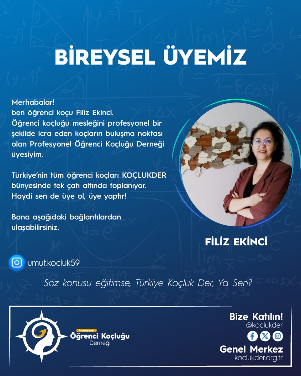 🎉 Filiz Ekinci artık KOÇLUKDER üyesi!
Sen de öğrenci koçluğu alanında mesleki dayanışmanın parçası olmak ister misin?

#KoçlukDer #ÖğrenciKoçluğu #KoçluktanGüçAl