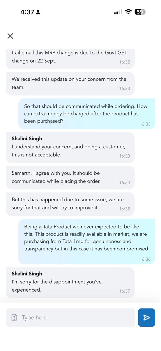 pankaj_ifs's tweet photo. @1mgOfficial 
Ordered product from Tata 1mg with full payment made online at the time of purchase.

However, at the time of delivery, an additional ₹867.13 was charged.

Why  this amount not disclosed during checkout?
This is unacceptable from a platform that claims transparency https://t.co/am1tIeeVSu
