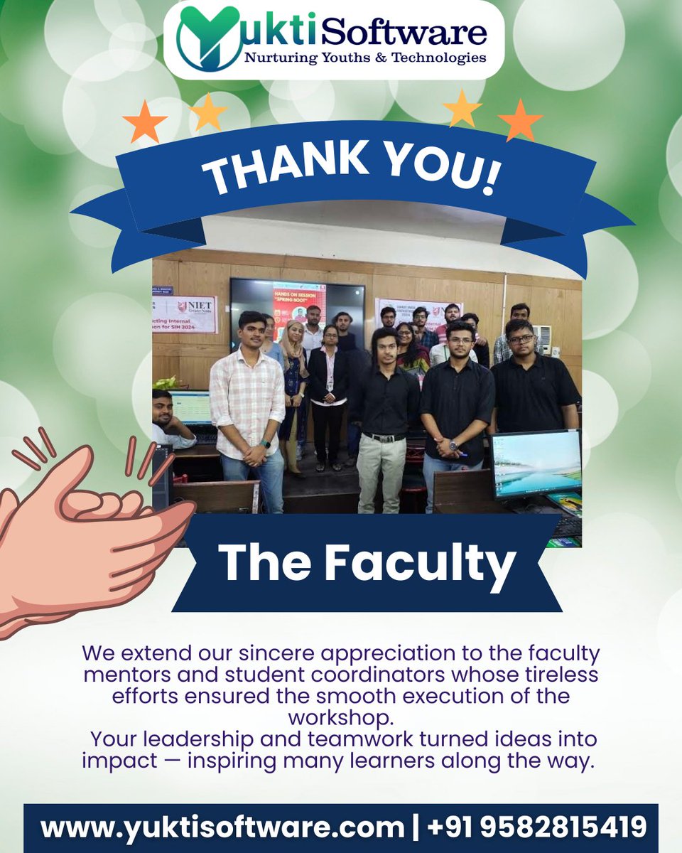 yuktisoftware's tweet image. Start your journey with the right guidance.
Learn. Build. Grow with Yukti Software.
Contact No : 9582815419
Email: contact@yuktisoftware.com
Website : yuktisoftware.com
#JavaFullStack #FullStackDeveloper #JavaDeveloper #LearnJava #YuktiSoftware #CodingCareer #TechTraining