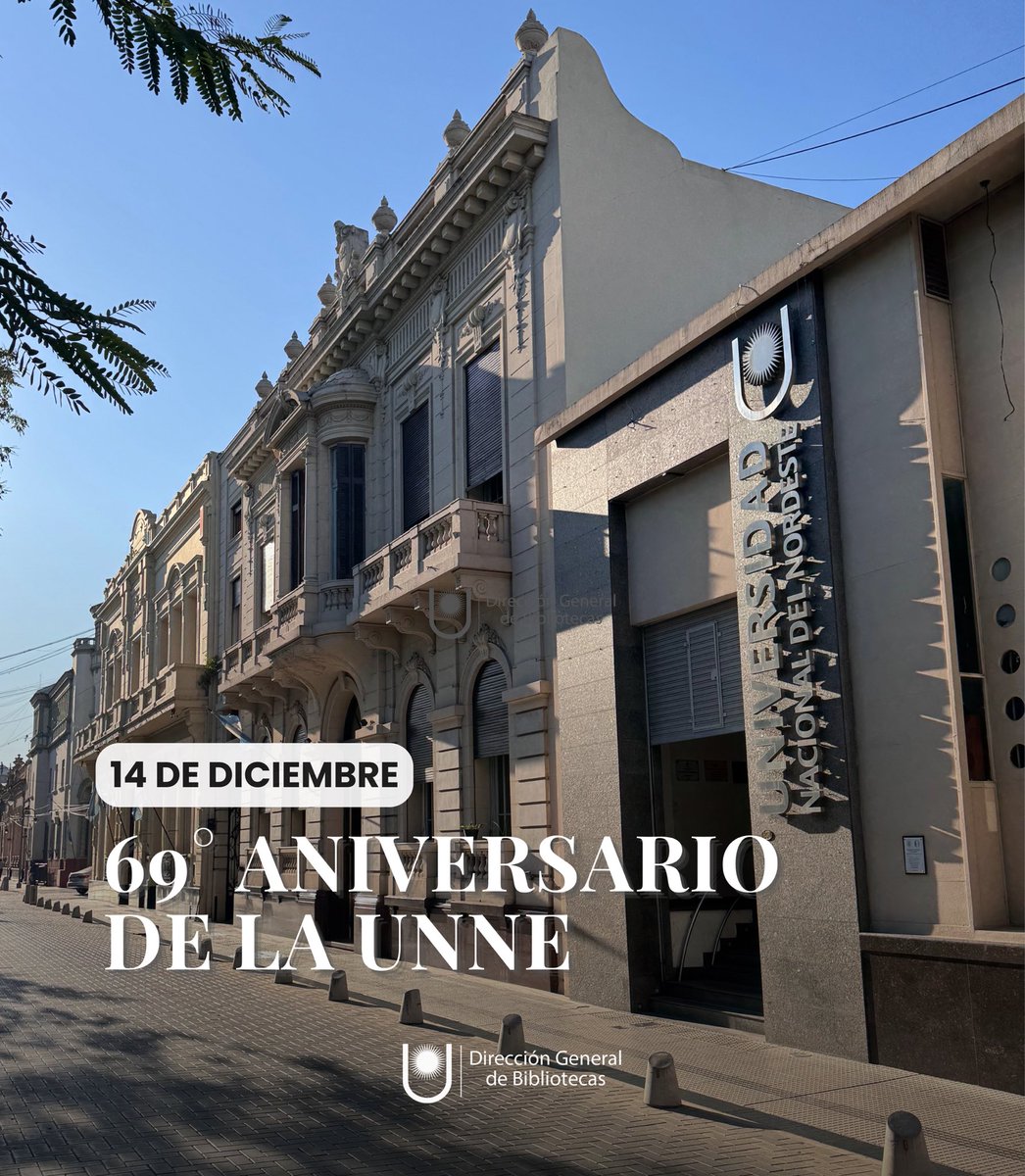 🎉Aniversario 69° de la UNNE🎉

Hoy nuestra querida Universidad está cumpliendo años, renovando sus compromisos con la educación pública, la innovación, el aporte constante a la sociedad y a la formación profesional de excelencia.

!Feliz aniversario UNNE!