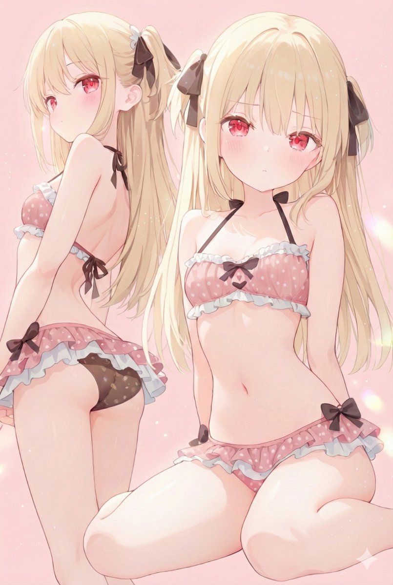 HinaWagatuma's tweet image. 甘そうなドットビキニです🍫