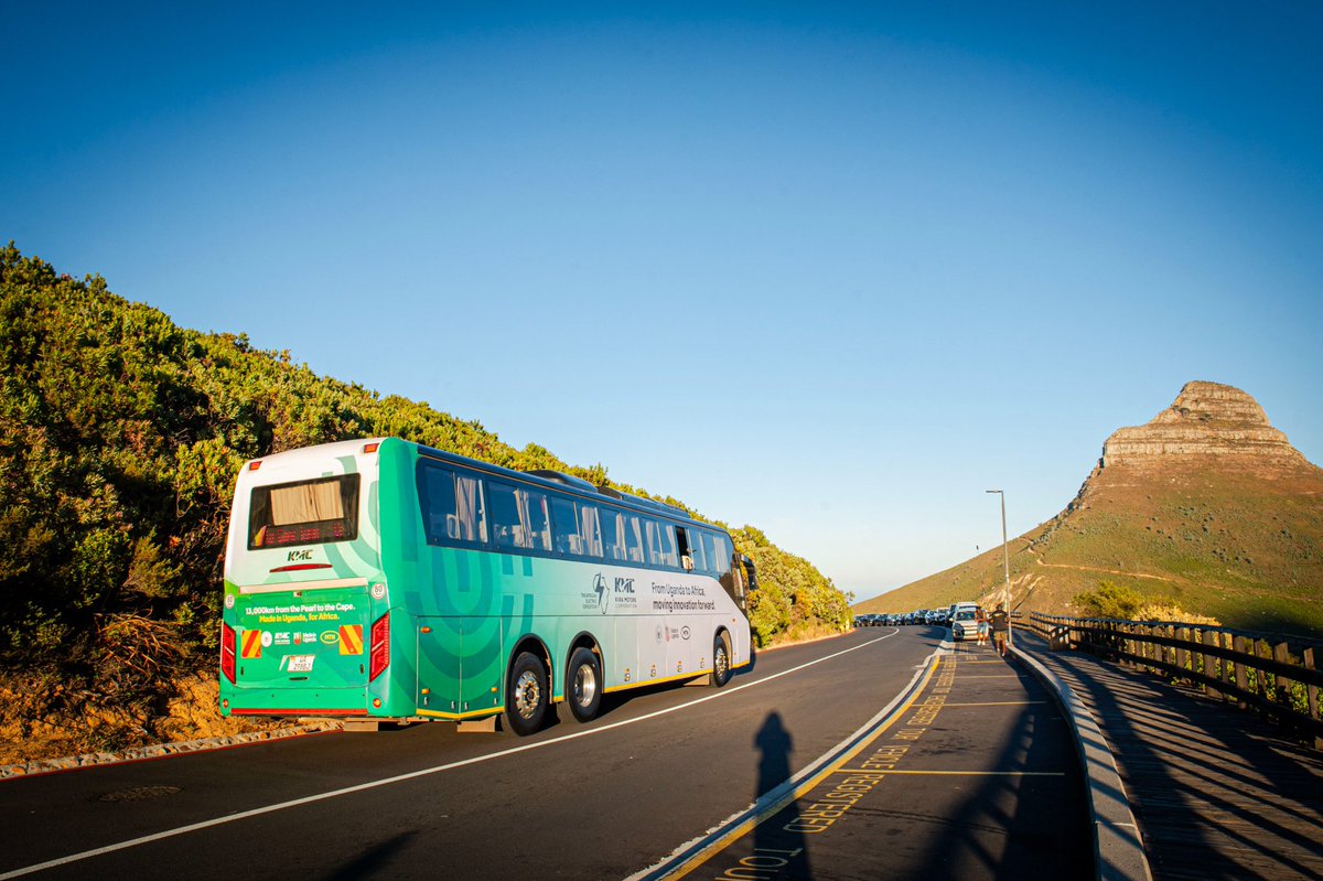 GideonSsekidde's tweet photo. The Kayoola E-Coach just slayed Table Mountain,7,125km of African excellence from Kampala to Cape Town.This is more than a journey β it's a movement,Africa's paving the way for sustainable transport.The future is electric and it's made in Africa.
#GildenPosts
@KayoolaECoach https://t.co/93xTGwdHPH