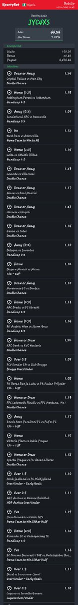 JYC4XS
40 odds
Green weekend sportybet.com/?shareCode=JYC…