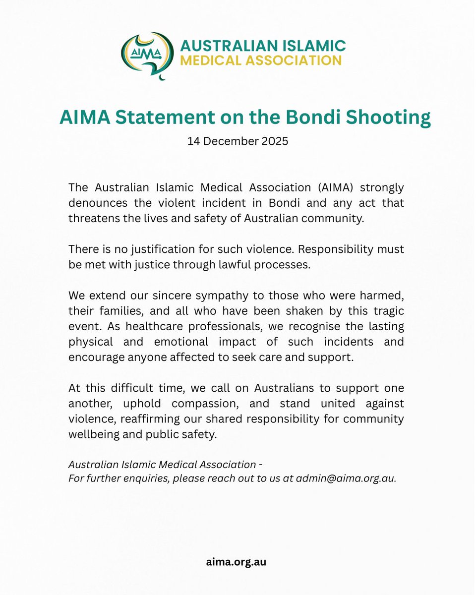Australian Islamic Medical Association tweet media