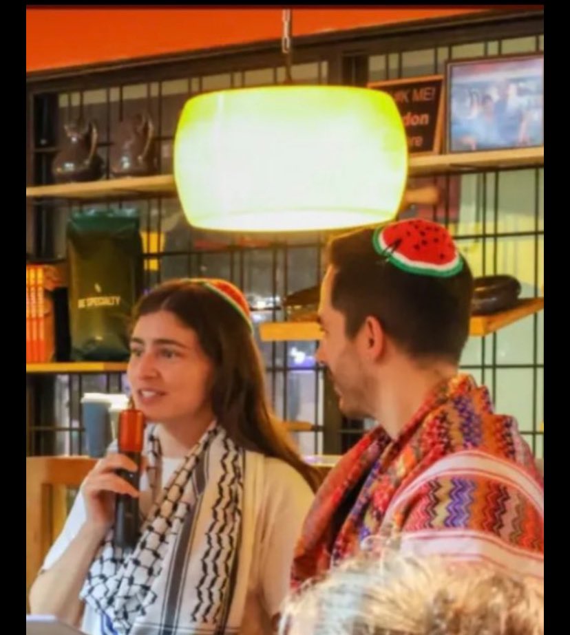 NuZillund's tweet image. Remember when NZ Green Party co-leader Chlöe Swarbrick and MP Ricardo Menéndez March insulted the Jewish community by dressing like this during passover? 

Share far and wide to remind people whose side the NZ Greens are on