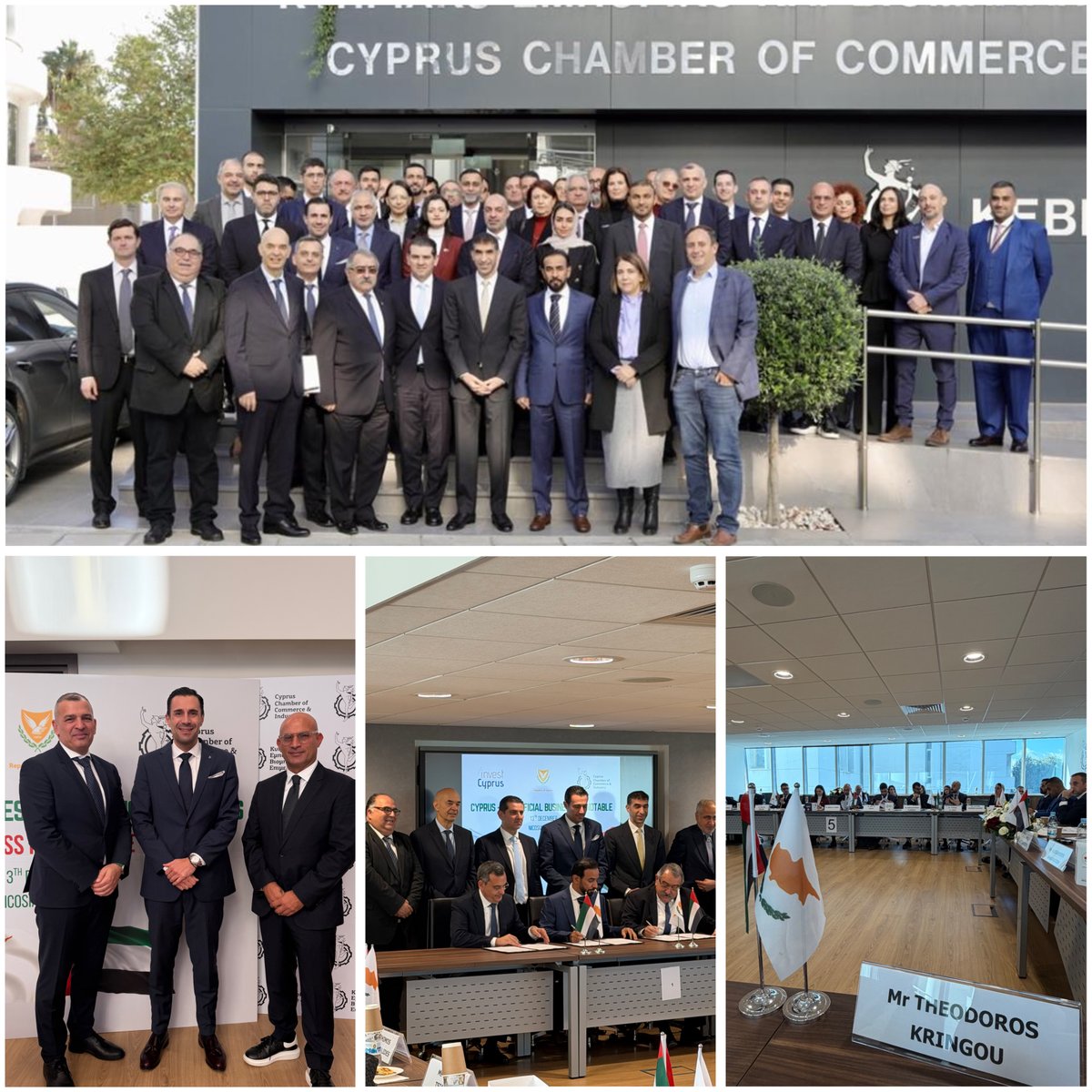 Yesterday, I had the honour to participate in the Cyprus–UAE Business Roundtable in Nicosia, representing Infocredit Group and the Cyprus Business Council, alongside our President Yiannos Olympios. 🇨🇾🇦🇪
The establishment of the UAE–Cyprus Joint Business &amp; Investment Council marks