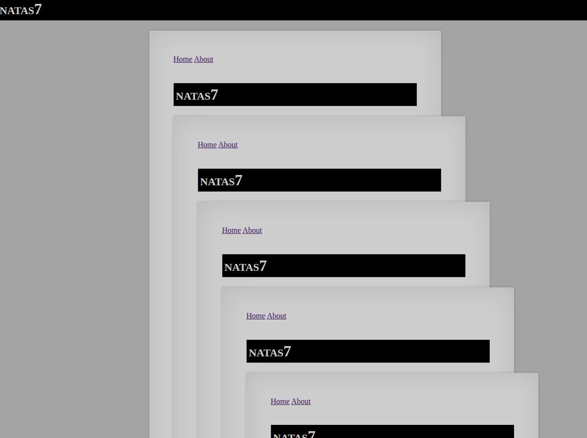 maybe i was not supposed to find this bug :) this happens because of the local file inclusion challenge on Natas level 7.  the page keeps rendering itself because id="content" is rendering another page(in this case itself)
natas7.natas.labs.overthewire.org/index.php?page…