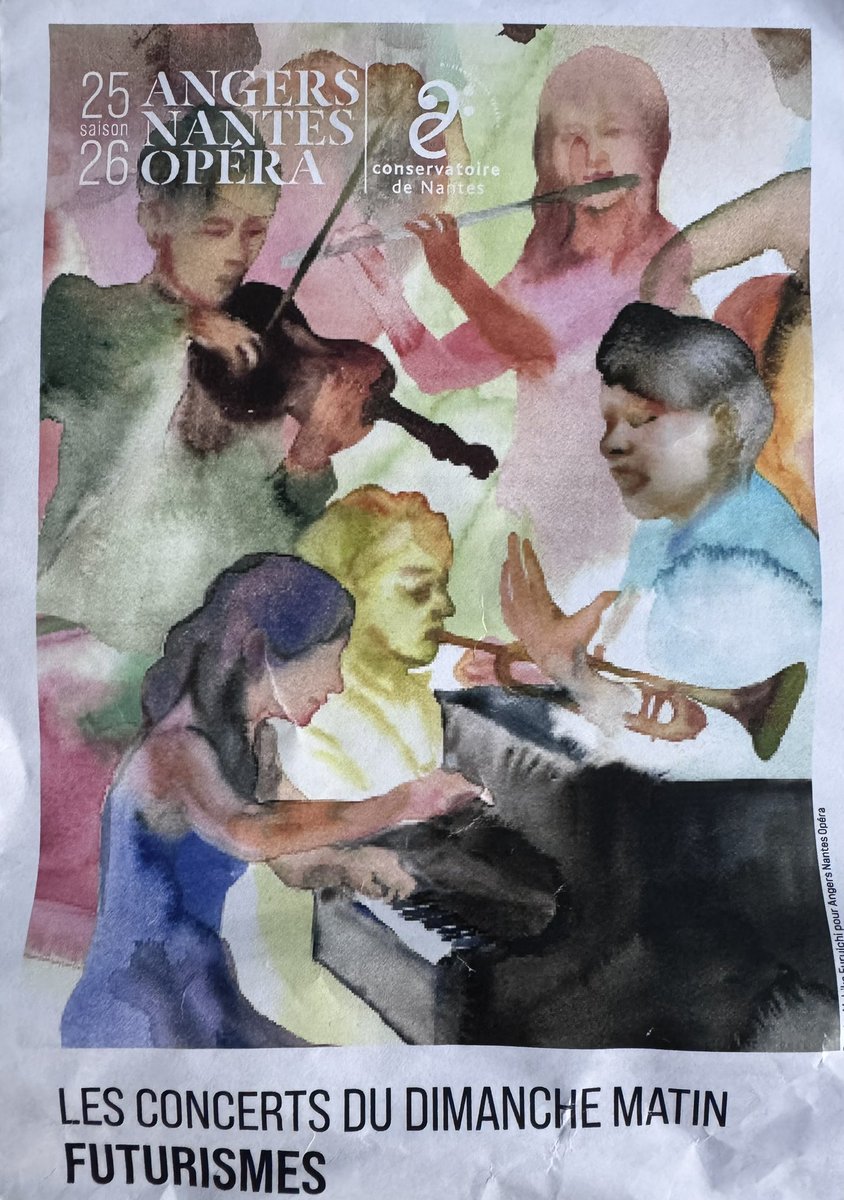 Ce matin au Théâtre Graslin : « Futurismes », concert gratuit du Conservatoire de Nantes.
Jeunes talents, exigence, dans un lieu ouvert à tous. La culture est un bien commun. Un choix politique. Pensée pour Alain Surrans, dont l’engagement a durablement marqué la scène nantaise.