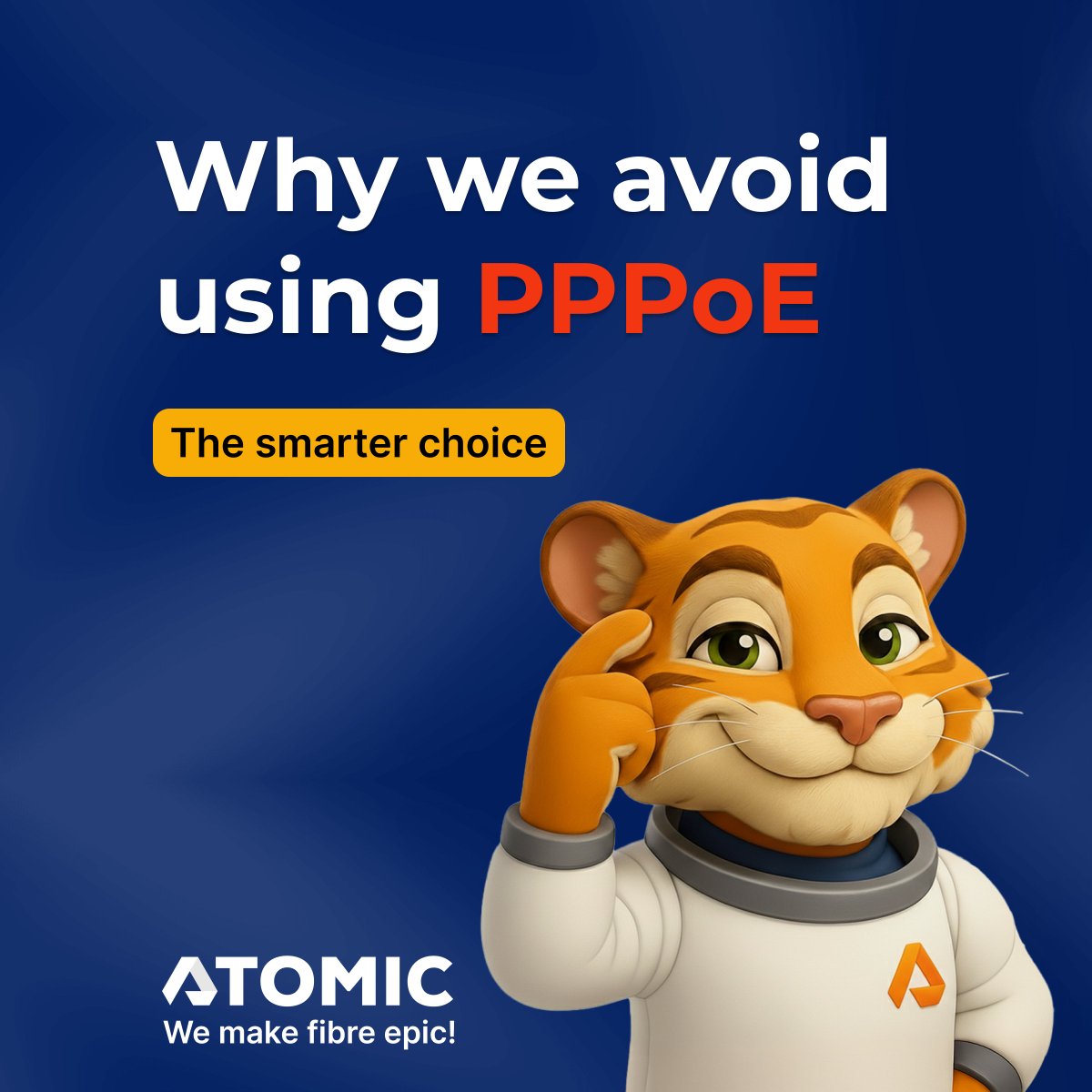 Remember PPP from dial-up days? 📞 Most ISPs are still using this today! 🙈 Read our article about why we avoid using PPPoE: atomic.co.za/fibre-internet…