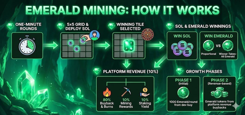 EmeraldMineSOL's tweet photo. $EMERALD Autominer Live
We ran into some issues with wallet providers earlier, but everything is now fully operational and running smoothly. https://t.co/6DMPiayuUe