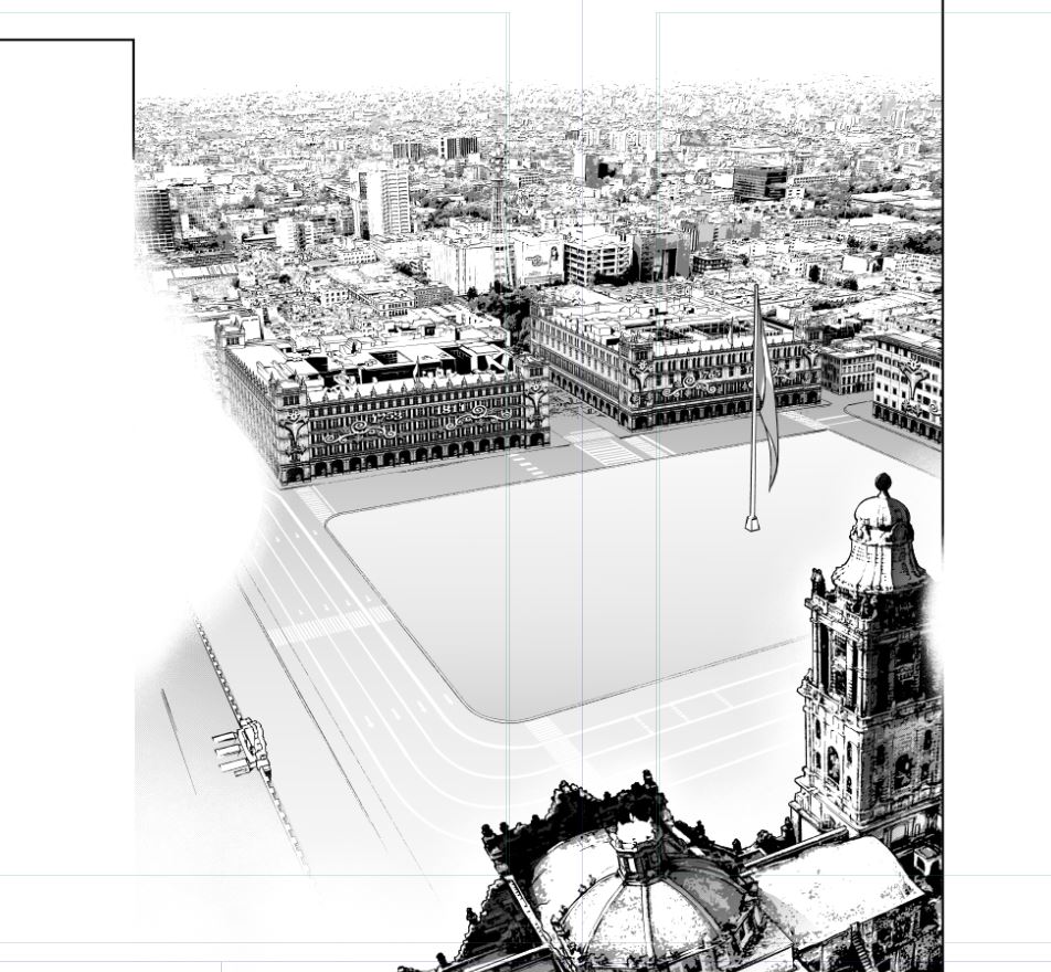 ［WIP］
我ながらよき背景がはいりました✨
大量のモブ群衆はこれから…