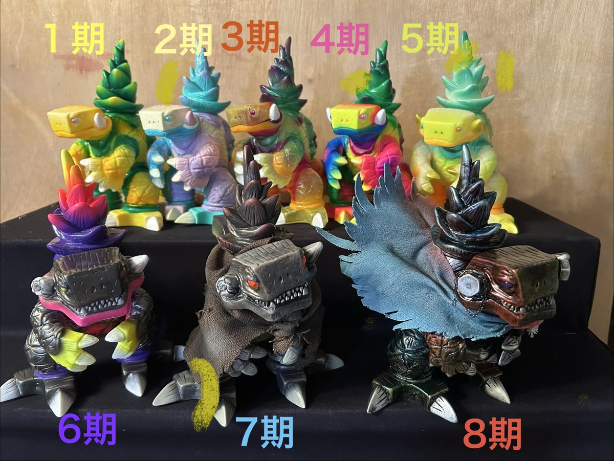 パインダム 1stカラー ソフビ 勉造形 ソフビ果獣パインダム 1期 通常版 2期 パステルカラー版 3期