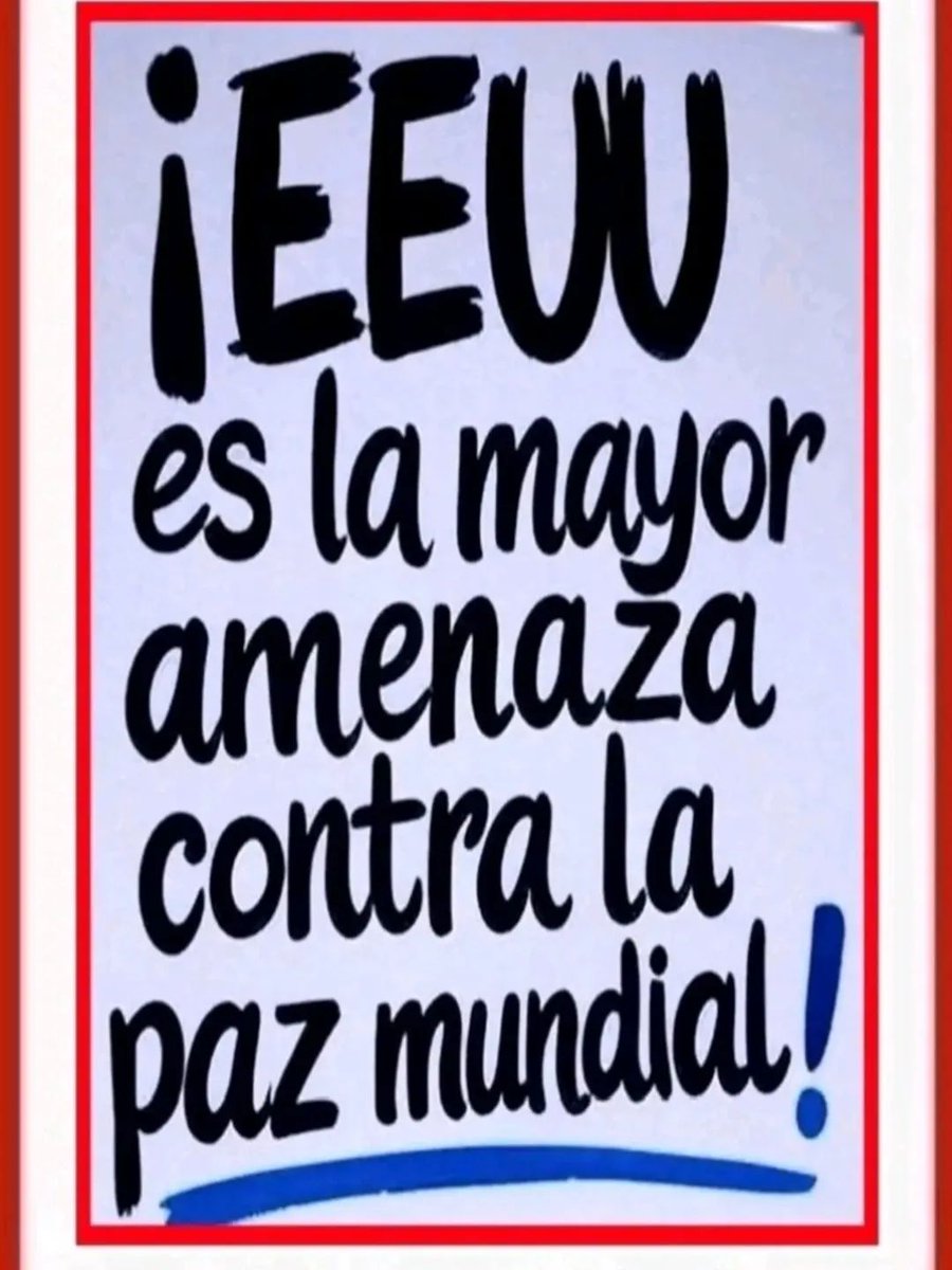 ¡Estados Unidos es la mayor amenaza contra la paz mundial! 

Buenos días, gente linda ✊🏻

#ElMundoRepudiaATrump