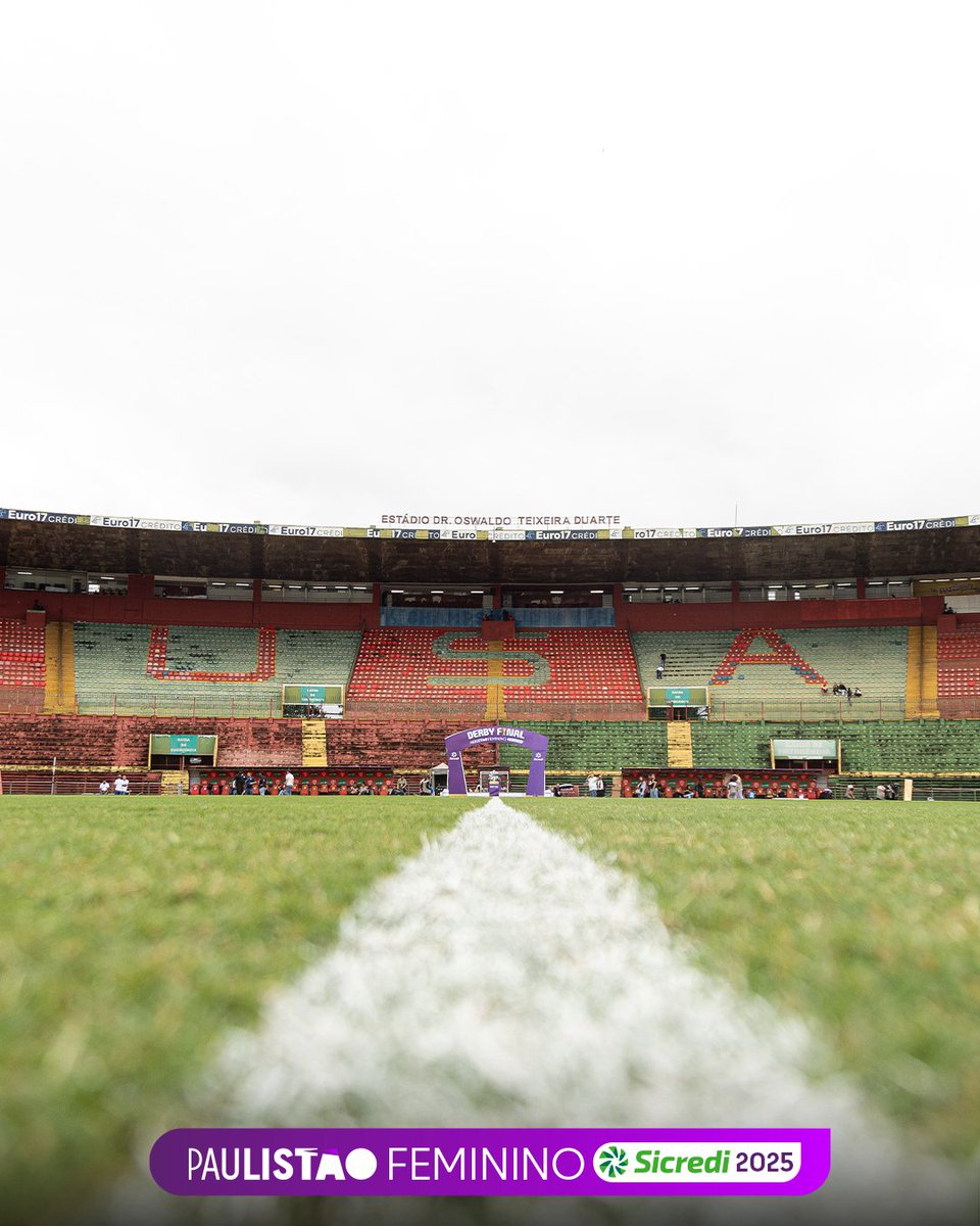 PaulistaoFem's tweet photo. PALCO PRONTO! 🏟️
Tá chegando a hora da bola rolar no Canindé! É domingão de #DerbyFinal!
#PaulistãoFemininoSicredi 
📷Rebeca Reis e Jhony Inacio/Ag. Paulistão https://t.co/y2E2axpXsc