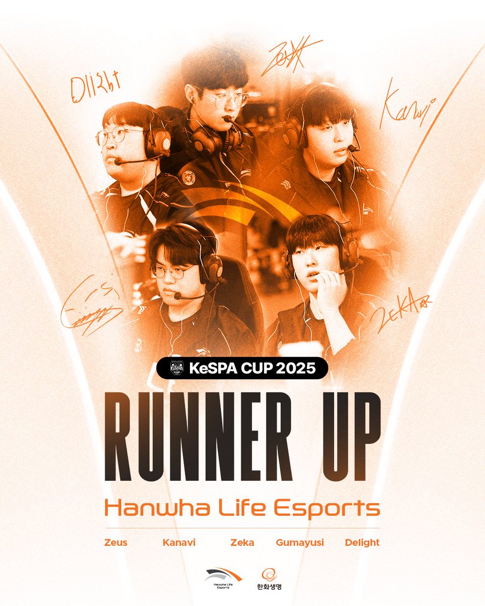 2025 KeSPA CUP을 준우승으로 마무리했습니다. 현장과 온라인에서 함께해 주신 모든 팬 여러분께 진심으로 감사드립니다. 이번 경험을 발판 삼아, 2026 시즌에는 한층 더 성장한 모습으로 돌아오겠습니다.

We finished the 2025 KeSPA Cup as runners-up. We sincerely thank all fans who supported