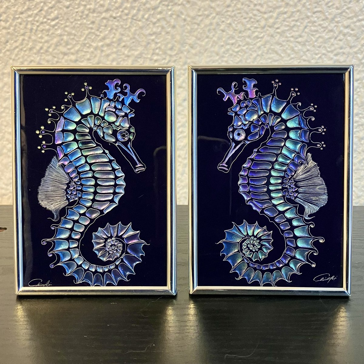 幸運のシンボル♥タツノオトシゴ　ヴァージン諸島（5ドルチタニウムブルー） 通販速報📣 早速のお買い物ありがとうございます 【寸松庵サイズ】 龍