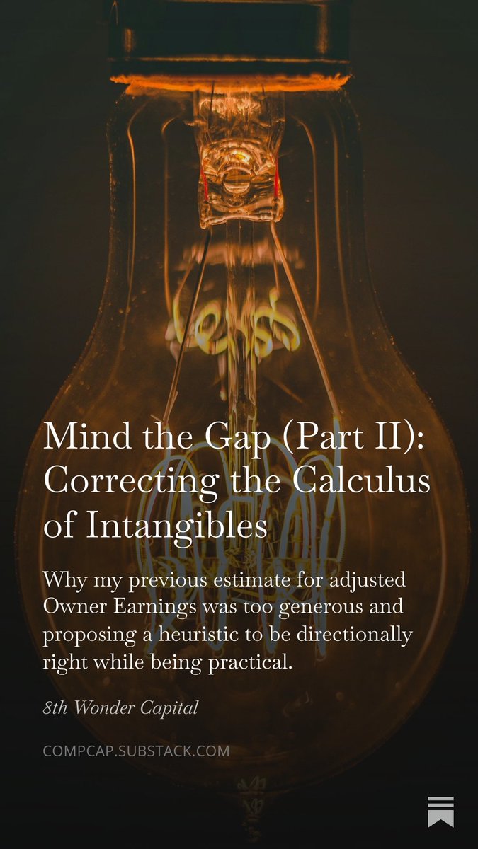 Haiku of the Day for "Mind the Gap (Part II): Correcting the Calculus of Intangibles"

Expense growth times life,
Halved to find the asset base,
True capex revealed.

substacktools.com/sharex/-1M3Qyb8