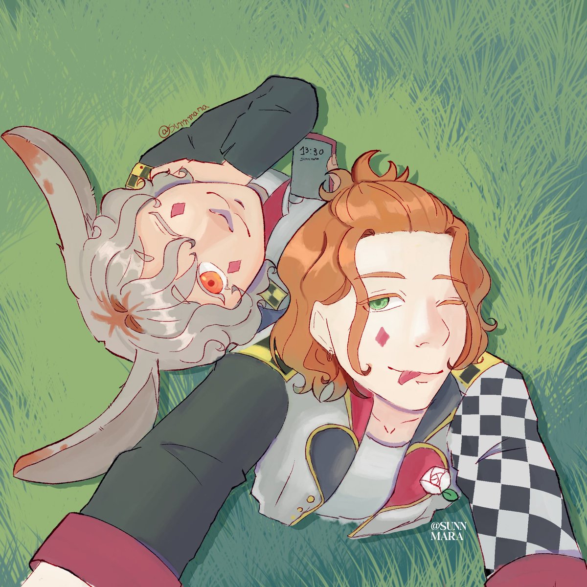 sunnmara_'s tweet photo. Cater and Alex, the sillys :) small animation on TikTok

#twst #twistedwonderland #heartslabyul #caterdiamond

https://t.co/C95oag4tDI https://t.co/BJnf286CzA