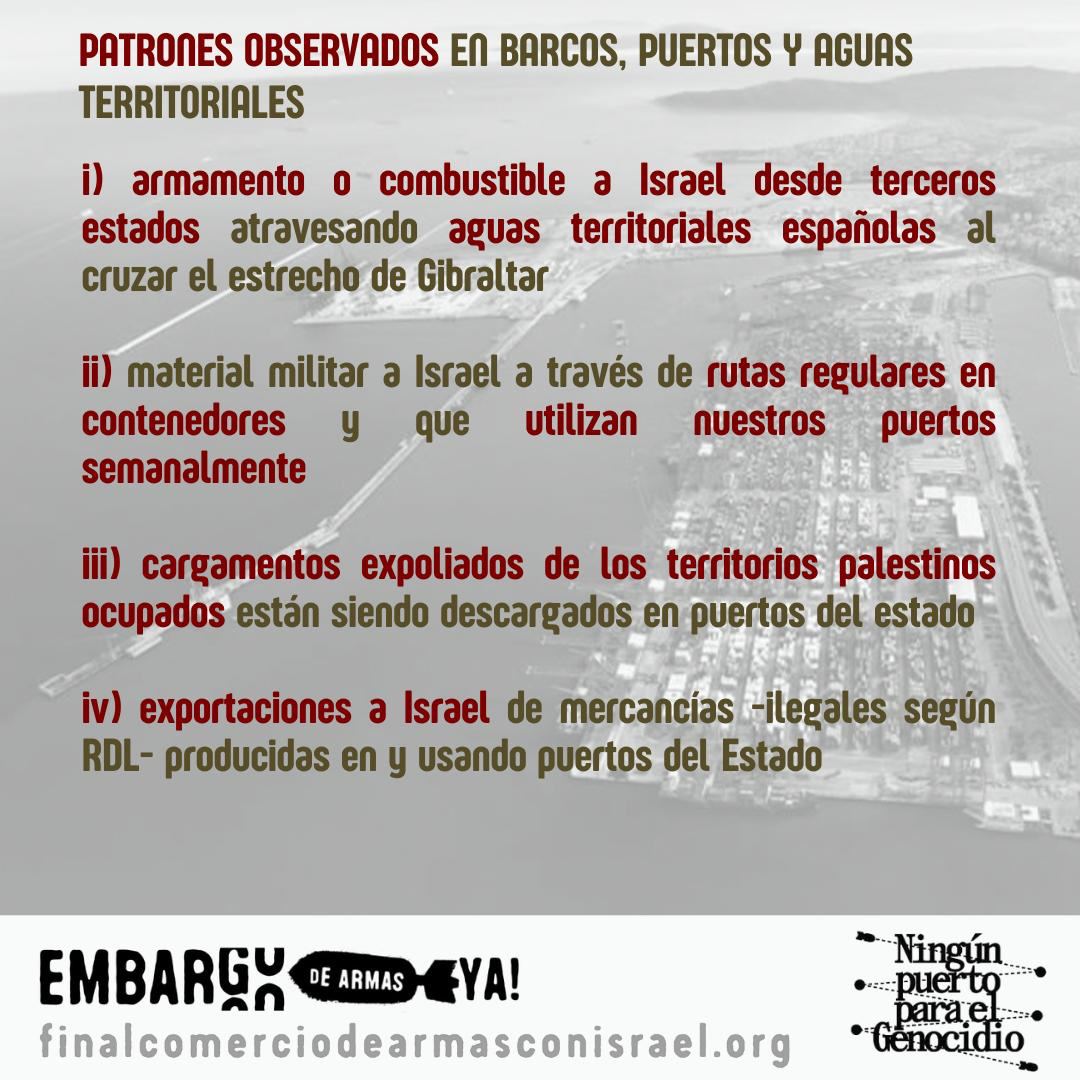📢 EL TRÀNSIT DE VAIXELLS AMB MATERIAL MILITAR CAP A ISRAEL I AMB CÀRREGUES ESPOLIADES DELS TERRITORIS PALESTINS OCUPATS CONTINUA SENT SISTEMÀTIC EN PORTS I AIGÜES ESPANYOLES

⚖❓Des de la campanya Fi al Comerç d'Armes amb Israel alertem que, pese al marc legal
🧵👇🏽
