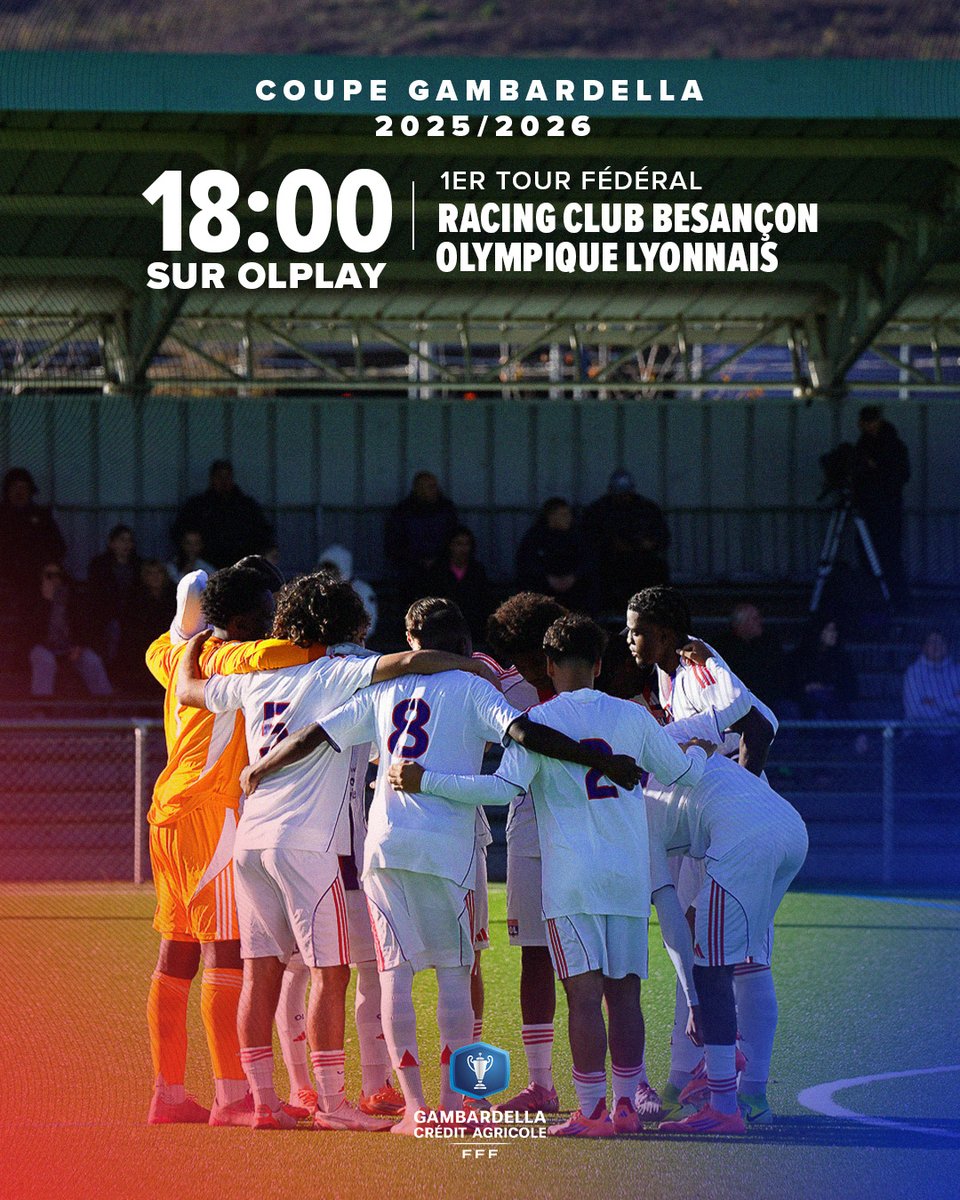 OLPLAY_Officiel's tweet photo. ๐ด๐๐ข๐จ๐ฅ ๐๐ ๐ ๐๐ง๐๐๐ต
โฝ๏ธ #OLRB | 1er tour fรฉdรฉral de la @GambardellaFFF
๐ Rendez-vous ร 18h sur #OLPLAY pour suivre la rencontre https://t.co/erwXlcpayd