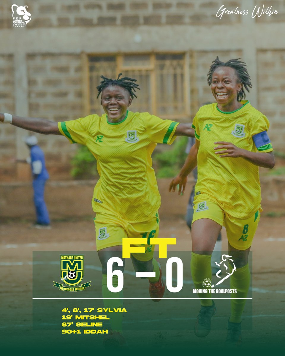 mathare_women's tweet photo. FT: Mathare United Women FC 6-0 MTG United
Wameishiwa pawa, wanasema watarudi Kilifi Jumatano.
#MUWMTG #GreatnessWithin #MathareRises https://t.co/EZHkRtf5uN
