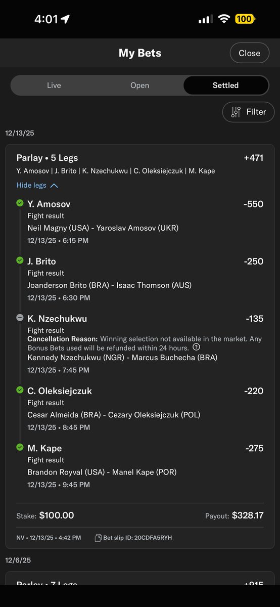 Colin67o's tweet photo. Got to snowboard &amp; my parlay hit last night. Great day! Payout was $538, but 1 fight was a draw…I’ll still take it! 💵 🙏🏾  #UFCFightNight #Parlay #BetMGM https://t.co/WvWDidqXuc
