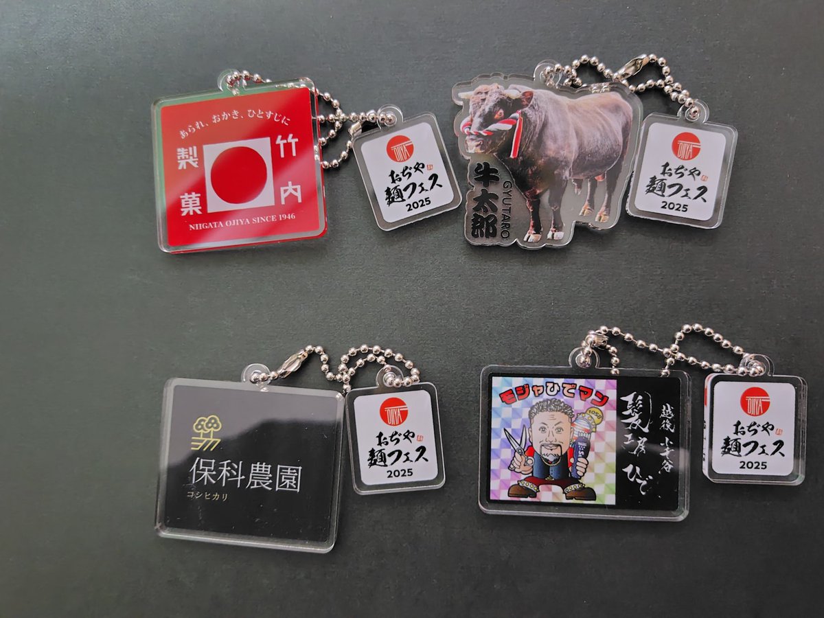 NGT48☆北村優羽☆キーホルダー2個セット☆おぢや麺フェス2025　街ガチャ 街ガチャの結果は、またもやゆーは団長出ず🤣 #北村優羽 #おぢや麺