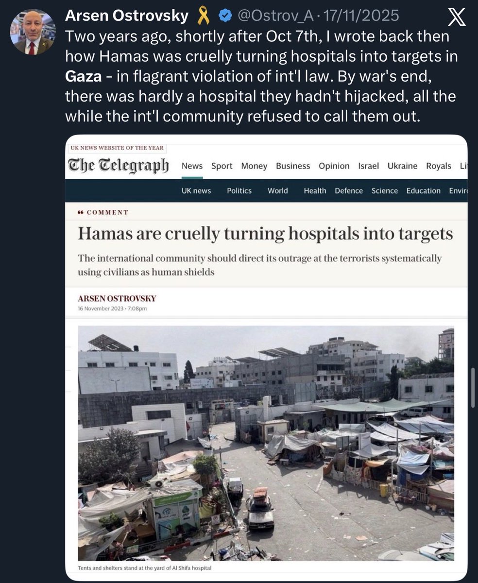 ⚡️🇦🇺JUST IN:

Arsen Ostrovsky, one of the Zionists who spent the past two years justifying Israel’s warcrimes and supporting Israel’s actions, was injured in today’s attack at Bondi beach, Australia.

He tried to justify Israel wiping out hospitals in Gaza following Oct 7th.
