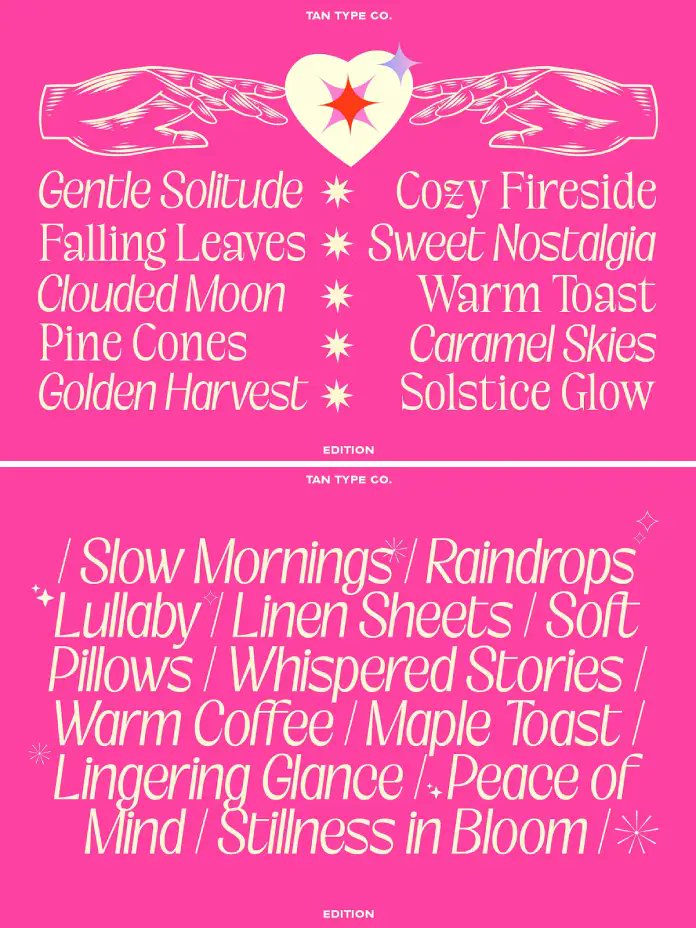 weandthecolor's tweet image. Check out the TAN Edition Typeface: The New Standard for Refined Modern Typography weandthecolor.com/tan-edition-fo…

#font #fonts #typeface #typography #design #graphicdesign