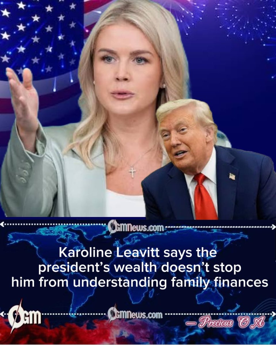 OGM_News's tweet image. Karoline Leavitt emphasizes that the president’s grasp of rising costs, wages, and household bills comes from practical experience and listening to Americans, not from living in an economic bubble.
#EconomicReality #Inflation #EverydayAmericans #Policy #Leadership

Precious for