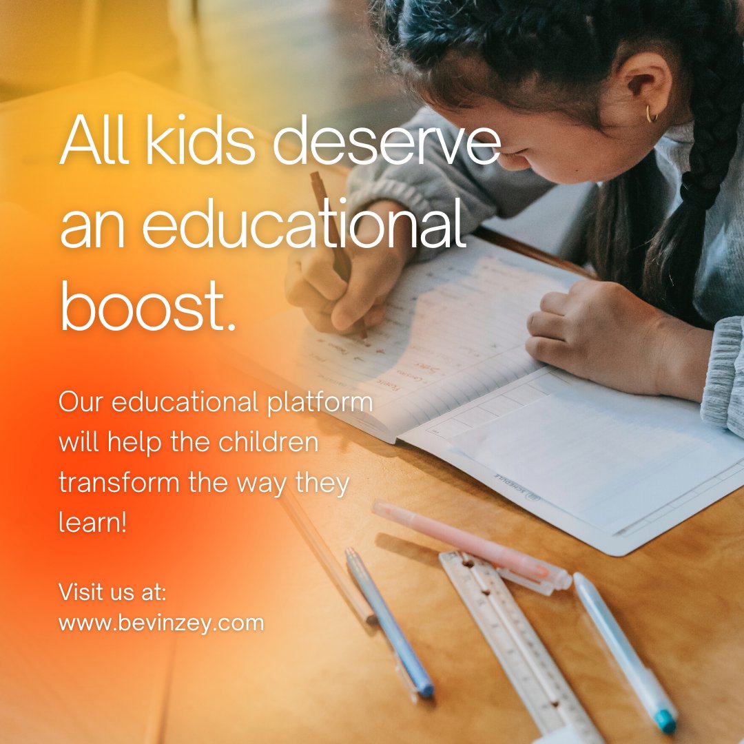 bevinzey's tweet image. Our educational platform will help children transform the way they learn! 🚀 Smarter tools. More engagement. Better outcomes.
#edtech #kidslearning #education #learningmadefun #futureoflearning #innovation