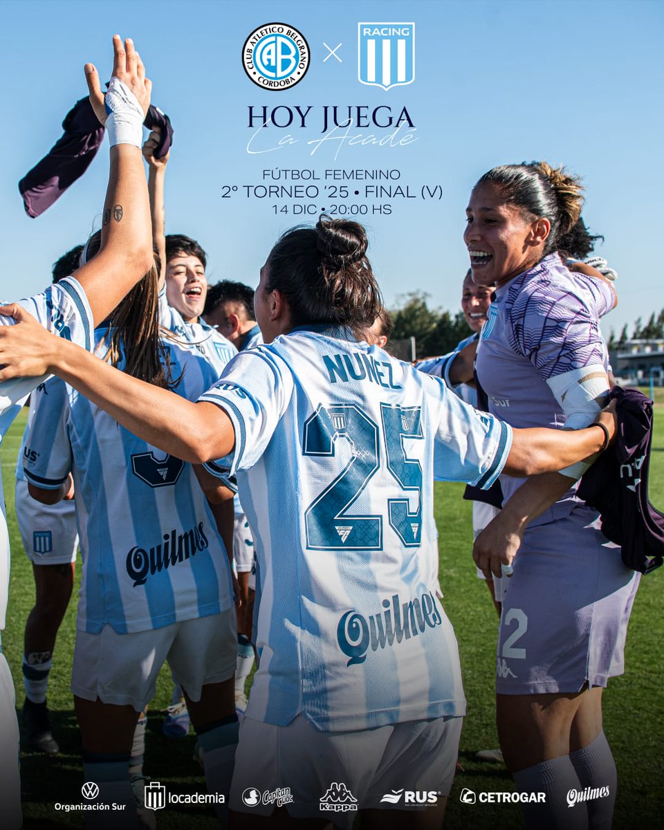 PARA ENTRAR EN LA HISTORIA 🏆
SIEMPRE CON USTEDES 🫂
¡VAMOS RACING! 💙