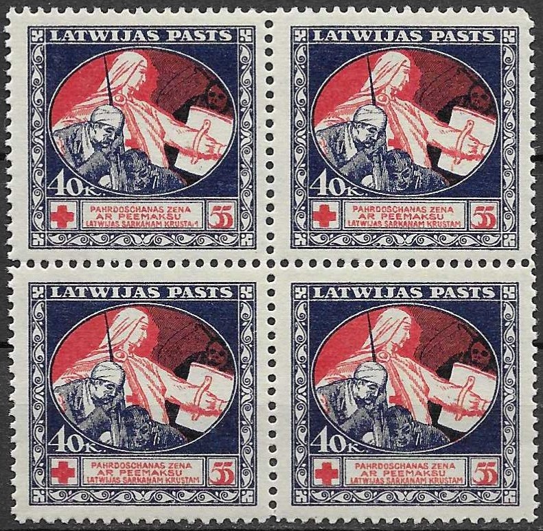 merkkeilija's tweet photo. Postimerkkejä on painettu myös setelipaperille, kuten latvialainen vuoden 1920 Punaisen Ristin postimerkkisarja, josta kerrotaan Postimerkkeilijä Bloggaa -blogissa. #latvia #punainenristi #postimerkit #stamps #setelipaperi https://t.co/jZkzvr7OhY