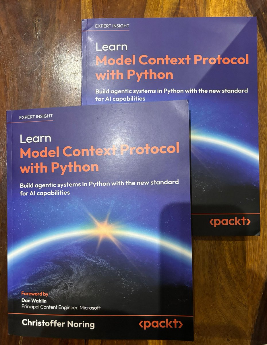 clcoding's tweet image. 🚨 FREE AI BOOK GIVEAWAY (2 WINNERS) 🚨

Want to build agentic AI systems with Python? 🤖🐍

I’m giving away 2 hard copies of:
📘 Learn Model Context Protocol with Python  amzn.to/4sdzWTB
👉 Master MCP — the new standard for AI capabilities
👉 Hands-on, practical,…