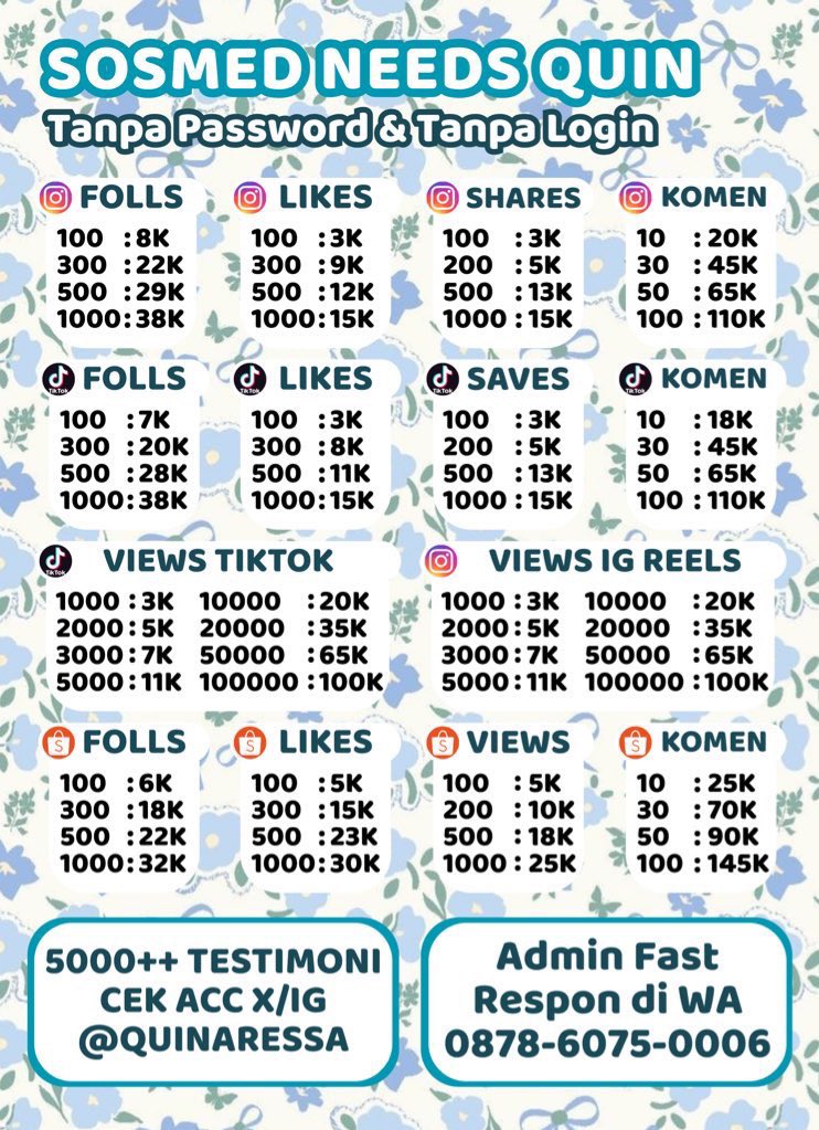 sevan / jual followers ig tiktok shopee tweet media