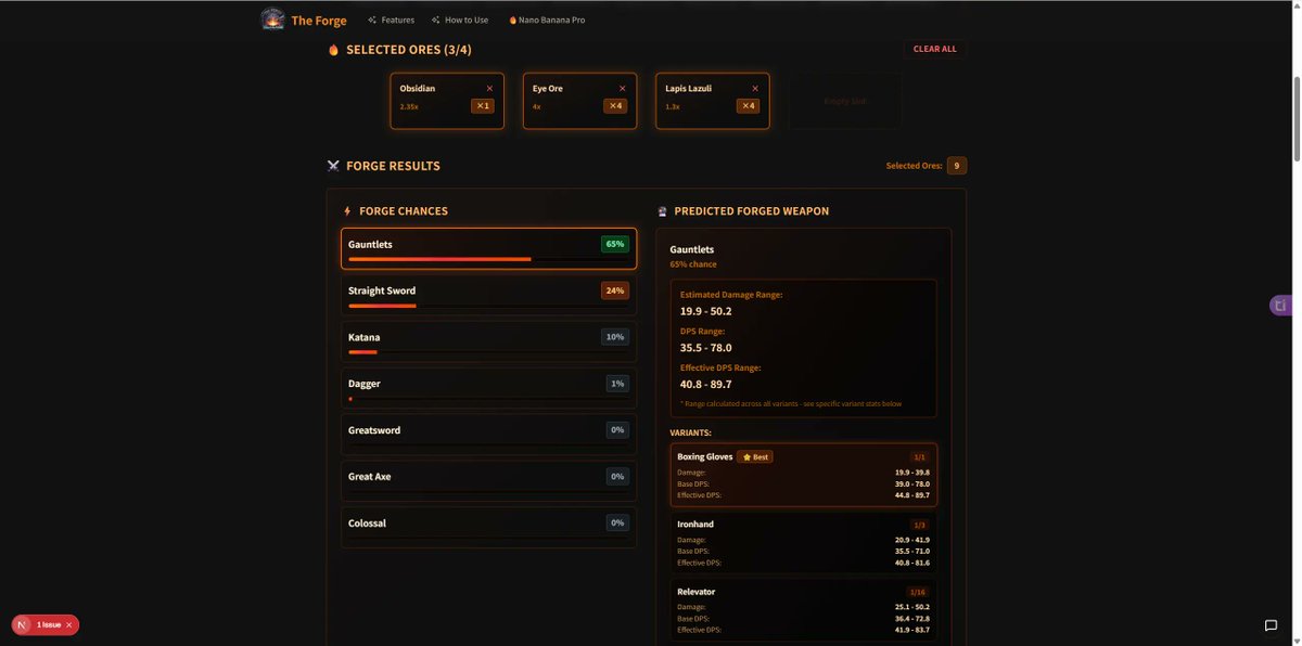 fumblydrew's tweet photo. I put together a small helper for The Forge on Roblox 🛠️
It lets you see forging odds before committing your ores.
I mostly made it to stop guessing every time 😅
Sharing it here in case it’s useful: https://t.co/y8TTp1B8Tm

#Roblox #TheForge https://t.co/gtnOfF5BLZ