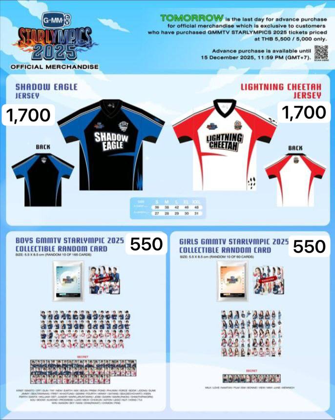kravixstudioph's tweet photo. [PH GO] GMMTV STARLYMPICS 2025 | OFFICIAL MERCH

📅 DOO: Dec 15–16, 2025
📦 DOP: Dec 16, 2025
🚚 ETA: After Christmas / Early January

LSF &amp; PF payable once onhand

💬 Comment/DM to order
wts wtb lf gmmtv starlympics official merch

#KRAVIXPH #GMMTVStarlympics2025 #GMMTV https://t.co/2HAAN7IMEz