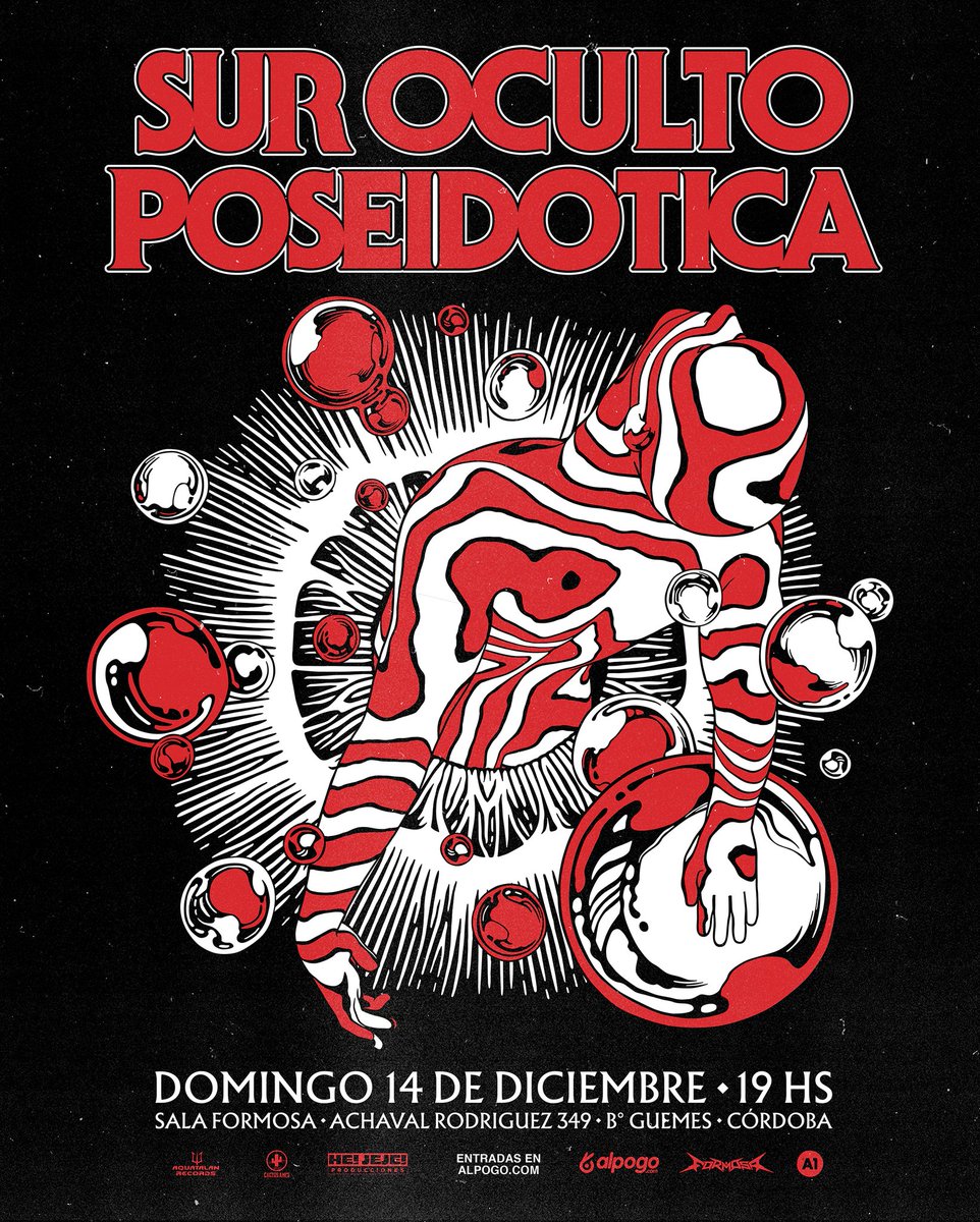 Hoy <a href="/poseidotica/">Poseidótica</a> en vivo en Córdoba junto a <a href="/Surocultoo/">SUR OCULTO</a>