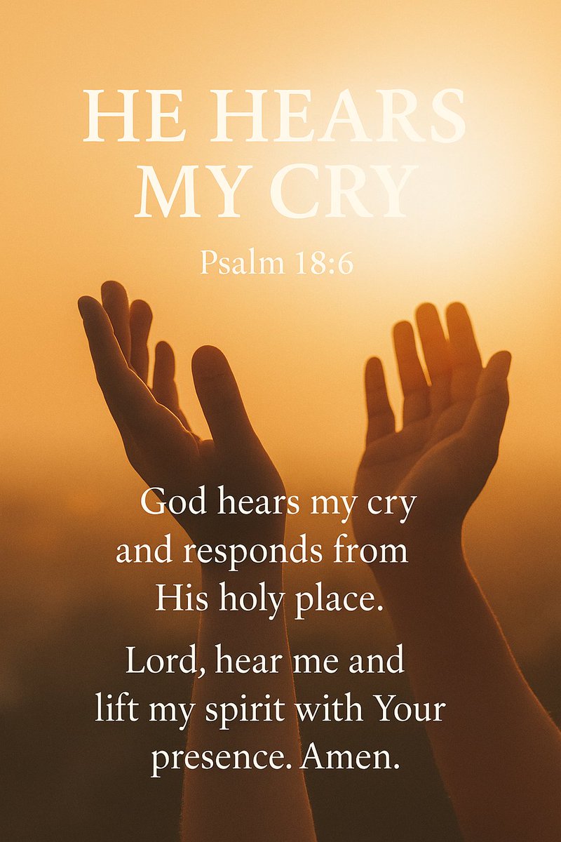 FrFSuarez's tweet image. God hears my cry and responds from His holy place.