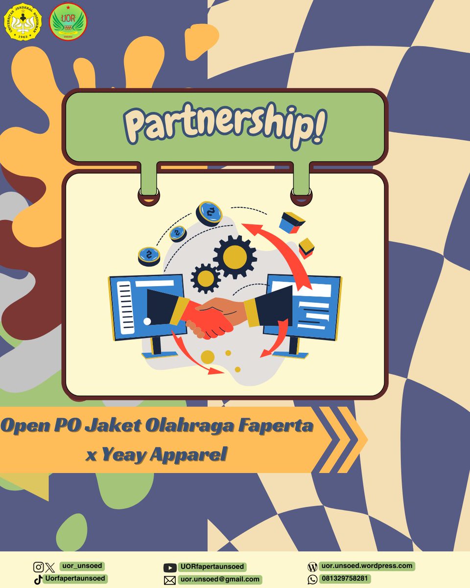 uor_unsoed's tweet photo. [PRE-ORDER JAKET UOR: PARTNERSHIP WITH YEAY APPAREL]

Salam Olahraga!
UOR? JAYA!

Halo, Fapertans! 🤗

Di periode kali ini, UOR bekerja sama langsung dengan Yeay Apparel untuk pembuatan Jaket Olahraga Fakultas Pertanian, lho! https://t.co/EZamazHk0V