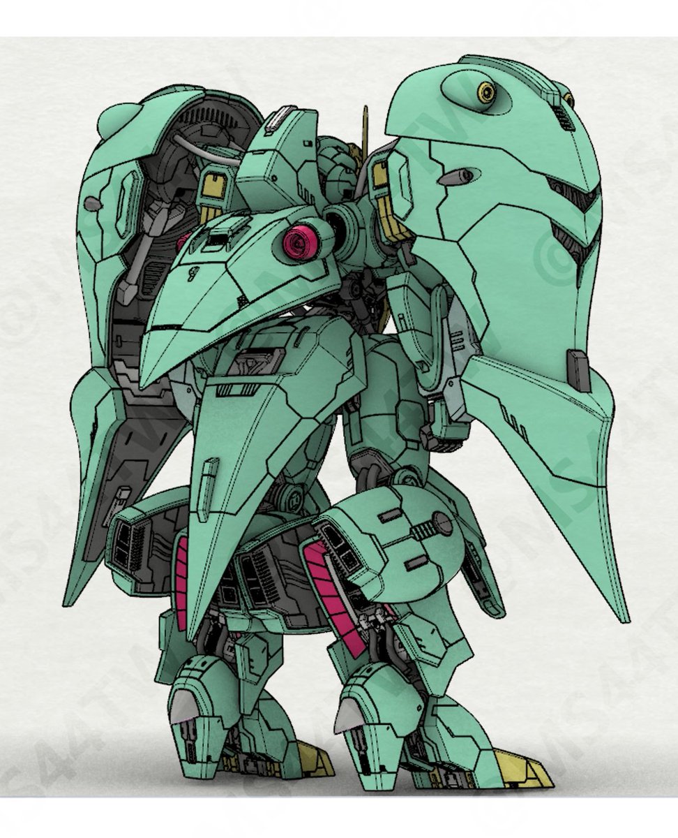 クィンマンサ #ガンプラ #3Dmodeling これにてクィンマンサ完成です