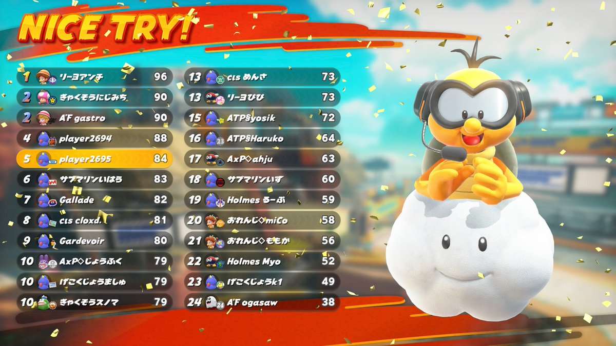 #NintendoSwitch2 #マリオカートワールド #MarioKartWorld
MKB 第1回タッグ杯 w/えすか
準々決1位通過👍
決勝目指して頑張るぞ