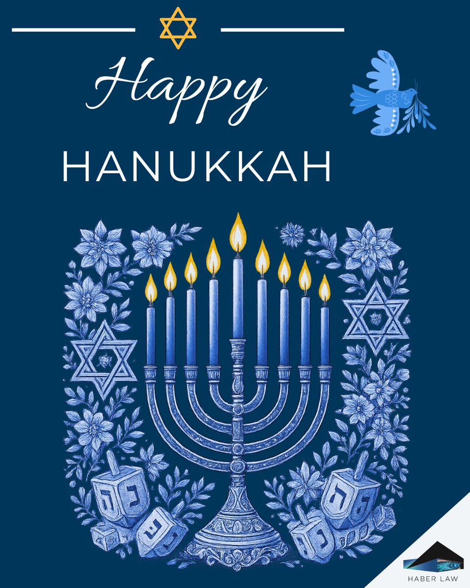 May the lights of Hanukkah remind us of resilience, hope, and the strength found in community. Wishing you and your loved ones a bright and peaceful holiday from all of us at Haber Law. Chag Sameach!

#HaberLaw #Hanukkah