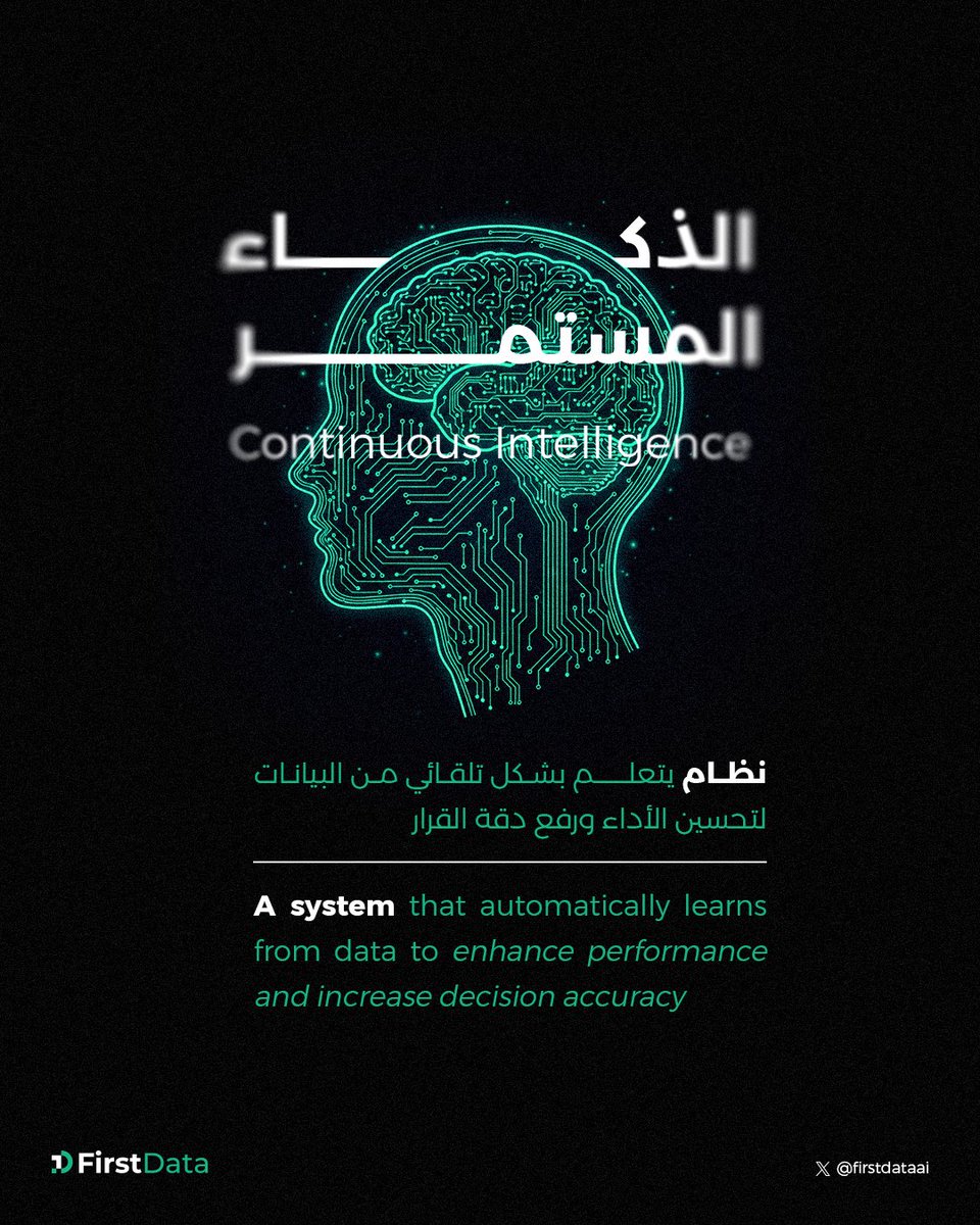 FirstDataAI's tweet image. حلول ذكيّة تتطوّر .. بسُرعة نموّ أعمالك 🔝
 
#فيرست_داتا 

Smart solutions that grow with your business 🔝

#FirstData #AI