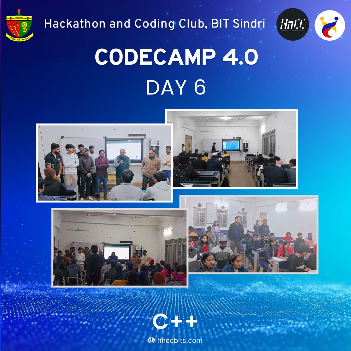hnccbits's tweet image. Day 6 of CodeCamp 4.0 felt calm, focused, and confident. Participants brought together everything they learned—sharper thinking, clearer approaches, stronger mindset.
A meaningful pause before the final step. The journey continues. ✨

#HnCC #CodeCamp #BITSindri #LearnBuildGrow