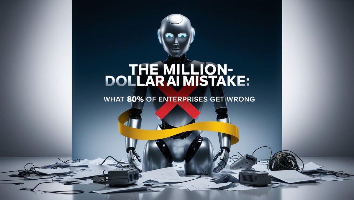 ipfconline1's tweet image. The Million-Dollar #AI Mistake: What 80% of Enterprises Get Wrong

buff.ly/tt2m9fI @Mantra_Labs
#AI #DigitalTransformation #Industry40
Cc  @HaroldSinnott @stratorob @data_nerd @Nicochan33 @ahier @bimedotcom