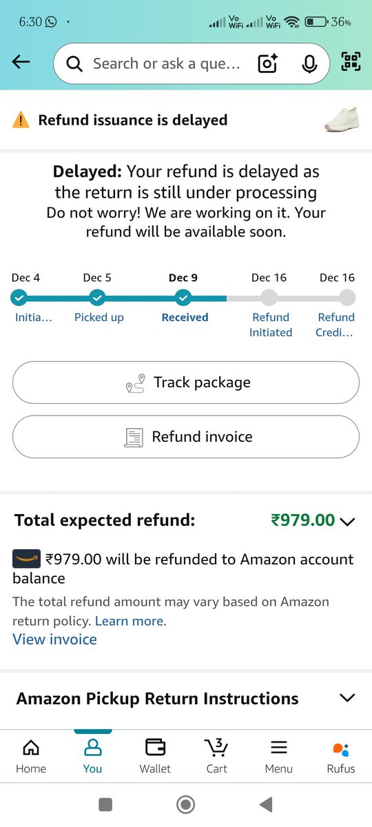 dassaurab's tweet photo. @amazonIN @AmazonHelp @amazon 
Pathetic Return Refund service.
2 orders were returned however yet to get any refund.
1 order was returned 2 months back and another almost 15 days now.
With such pathetic Service I will stop using Amazon and ensure other relatives to stop using. https://t.co/6A0l6GaplJ